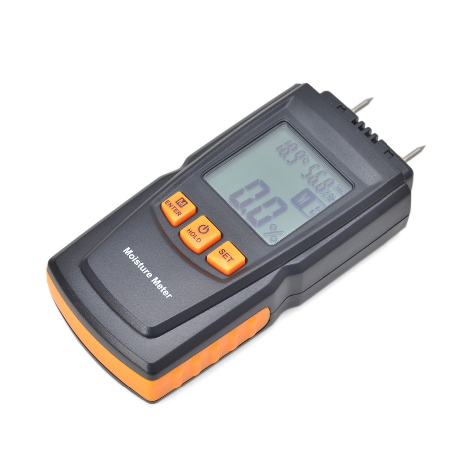 GM620 LCD Display Wood Moisture Meter Adjustable Digital Humidity Timber Damp Detector Temperature Hygrometer Tester ,Wide Applications