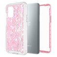 thumbnail image 4 of OnePlus 8T 5G Case, Rosebono Graphic Design Shockproof Impact Resistant Protective Full-Body Rugged Clear Hybrid Bumper Case for OnePlus 8T 5G (Pink Shell), 4 of 5