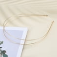 thumbnail image 6 of Unique Bargains 1 Pc Simple Double Row Headbands for Women Gold Tone, 6 of 6
