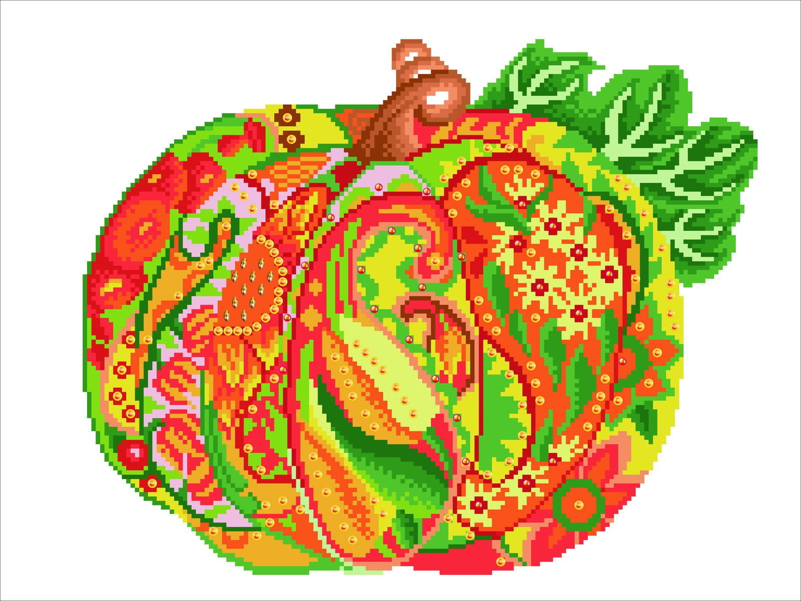 Diamond Dotz Autumn Pumpkin Amber Sparkle Diamond Painting Kits for Adults - Diamond Art Kits a Relaxing Creative Craft Kit with Dotz Gems