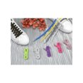 thumbnail image 5 of INSPIRE CHIC Reflective Shoelace Dual Color Checkered Woven Flat Shoelaces for Sneakers 2 Pairs Dusty Pink 100cm/39.4", 5 of 5