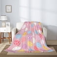 thumbnail image 3 of Yibo Bunny Flower Blanket Flannel Soft and Comfortable Anti-static Bed Sofa Blanket, 3 of 6