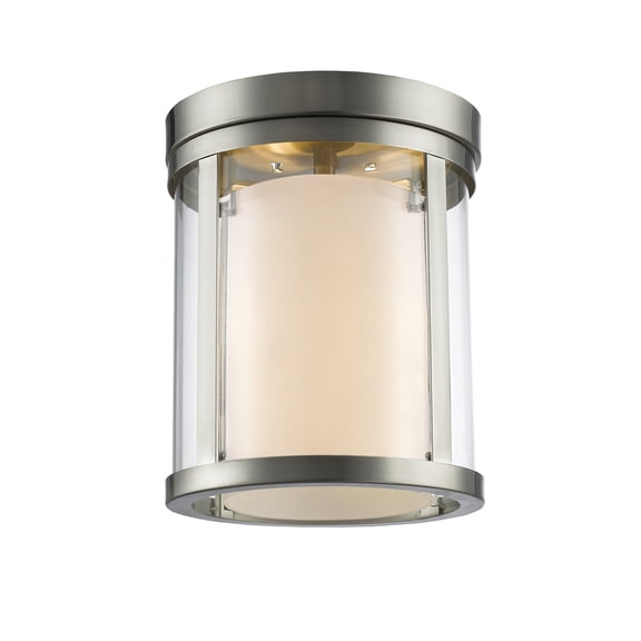 Z-Lite Willow 3 Light Flush Mount in Brushed Nickel