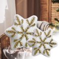 thumbnail image 1 of Cojín de nieve navideño de invierno, cojines de copos de nieve, bonitos cojines decorativos navideños con forma de copo de nieve, cojines suaves de invierno para decoración de sofá cama de invierno, 1 of 2