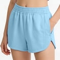 thumbnail image 6 of ibuvkizy Womens Running Shorts Summer Elastic Waist Plus Size Athletic Shorts with Pockets for Walking Gym Hiking, 6 of 8