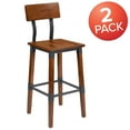 thumbnail image 6 of Merrick Lane Steel Supports Bar Height Dining Stool, Walnut Brown (Set of 2), 6 of 18
