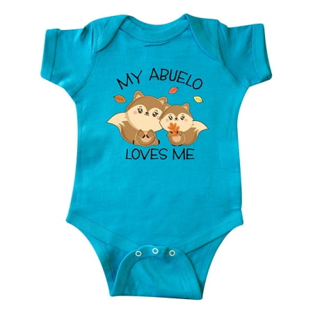 

Inktastic My Abuelo Loves Me with Cute Squirrels in Autumn Gift Baby Boy or Baby Girl Bodysuit