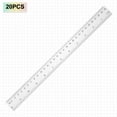 thumbnail image 3 of Uxcell 20pcs Clear Plastic Ruler 30cm / 1.18" Straight End Ruler with Black Scale Mark, 3 of 6