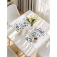 thumbnail image 5 of Grey Leaves Placemats Set of 4, Summer Botanical Placemats for Dining Table, Place Mats for Kitchen Tabletop, Waterproof Wipeable Dining Table Mats Set, 5 of 9