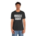 thumbnail image 5 of Vintage Muscle Daddy Weightlifter dad cool father workout Unisex T-shirt, 5 of 7