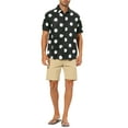 thumbnail image 2 of INSPIRE CHIC Men's Beach Polka Dots Printed Shirt Button Down Short Sleeve Casual Shirts M Black, 2 of 6