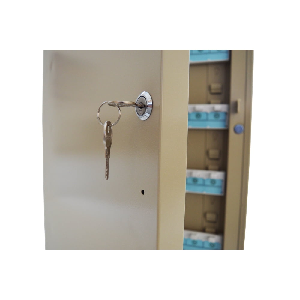 INTBUYING 100 Position Keys Safe Wall Mount Holder Cabinet Storage Hooks Lock Box Adjustable Key Organizer