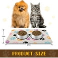 thumbnail image 2 of Dog and Cat Mat for Food and Water Pet Placemat Floors Waterproof Non-Slip Easy to Clean Dog Feeding Mat for Pet Bowls, 2 of 6
