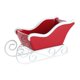 thumbnail image 2 of Adorno de mesa de trineo navideño Contenedor con forma de trineo Exhibidor Maceta Almacenamiento Rojo, 2 of 9
