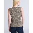 thumbnail image 3 of Time and Tru Women's Fine Gauge Sweater Tank Top, Lightweight, Sizes XS-XXXL, 3 of 5