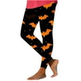 thumbnail image 3 of Fartey Women's Plus Size High Waisted Yoga Pants Funny Halloween Print Leggings Slim Fit Tummy Control Hip Lifting Pants Soft Stretchy Workout Tights Multicolor 2XL, 3 of 5