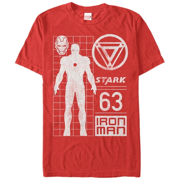 Men's Marvel Iron Man Stark 63  Graphic Tee Red Medium