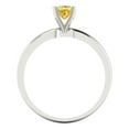 thumbnail image 4 of Clara Pucci 14K White Gold 0.5ct Citrine Solitaire Ring for Women, 4 of 8