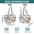thumbnail image 4 of FORMRS Tote Bag for Women Quilted Large Capacity Travel Work Carry On Shoulder Handbag, Orange Cartoon Houses, 4 of 7