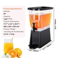 thumbnail image 6 of Chateauy 3 Gal Plastic Beverage Dispenser, Drink Server with Stand, Spigot & Lid for Parties, Iced Tea, Lemonade, Juice & Water - Restaurants, Hotels & Events, 6 of 6