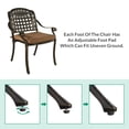 thumbnail image 7 of VIVIJASON 2-Piece Outdoor Cast Aluminum Cushioned Chairs, Patio Armrest Dining Chairs with Seat Cushions for Garden, Poolside, Backyard, Antique Bronze, 7 of 7