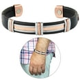 thumbnail image 4 of 2 X Copper Magnetic Leatherette Bracelet Cuff Arthritis Therapy Energy Men Women, 4 of 4