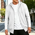 thumbnail image 2 of Atkumj Sleeveless Zip Up Hoodie Men Fashion Solid Color Hooded Vest Casual Comfortable Drawstrings Mens Vest Outerwear with Front Pockets L, 2 of 6