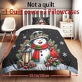 thumbnail image 3 of Yspwyqan Christmas Snowman 3 Piece Bedding Set Twin XL, Soft Winter Holiday Bed Comforter with 1 Comforter 2 Pillow Shams for Bedroom Guest Room Xmas Decor, 3 of 7