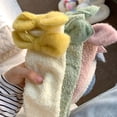 thumbnail image 4 of Milue Fuzzy Socks for Women Cute Bowknot Winter Warm Coral Fleece Home Sleeping Socks, 4 of 15
