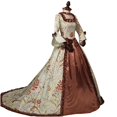 thumbnail image 5 of Femmes Vintage Robes Classiques Cou Carré Cour Robe de Soirée Vintage Robe Cosplay Robes de Retour, 5 of 5