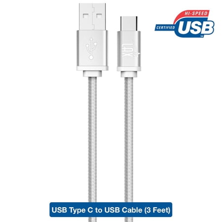 LAX USB Type C to USB - 3ft - Silver