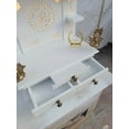 thumbnail image 3 of Wooden temple wood Open pooja temple Marble Look White Paint Drawer, 3 of 4