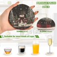 thumbnail image 6 of 6 Pcs Drink Coasters with Holder 3.94in Woven Coasters for Drinks Christmas Snowman Coaster Set for Protection Table, 6 of 7