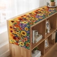 thumbnail image 6 of Colorful Flowers 36 Inch Table Runner, Farmhouse Sunflower Daisy Farmhouse Dresser Scarf Cotton & Linen Tablerunner for Dining/Kitchen Island/Holiday Party Décor Small 13" x 36", 6 of 9
