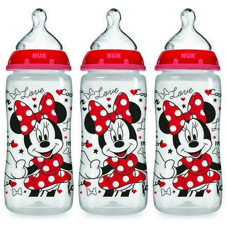 NUK Disney Baby Wide-Neck Bottles 0+m, 3-Pack