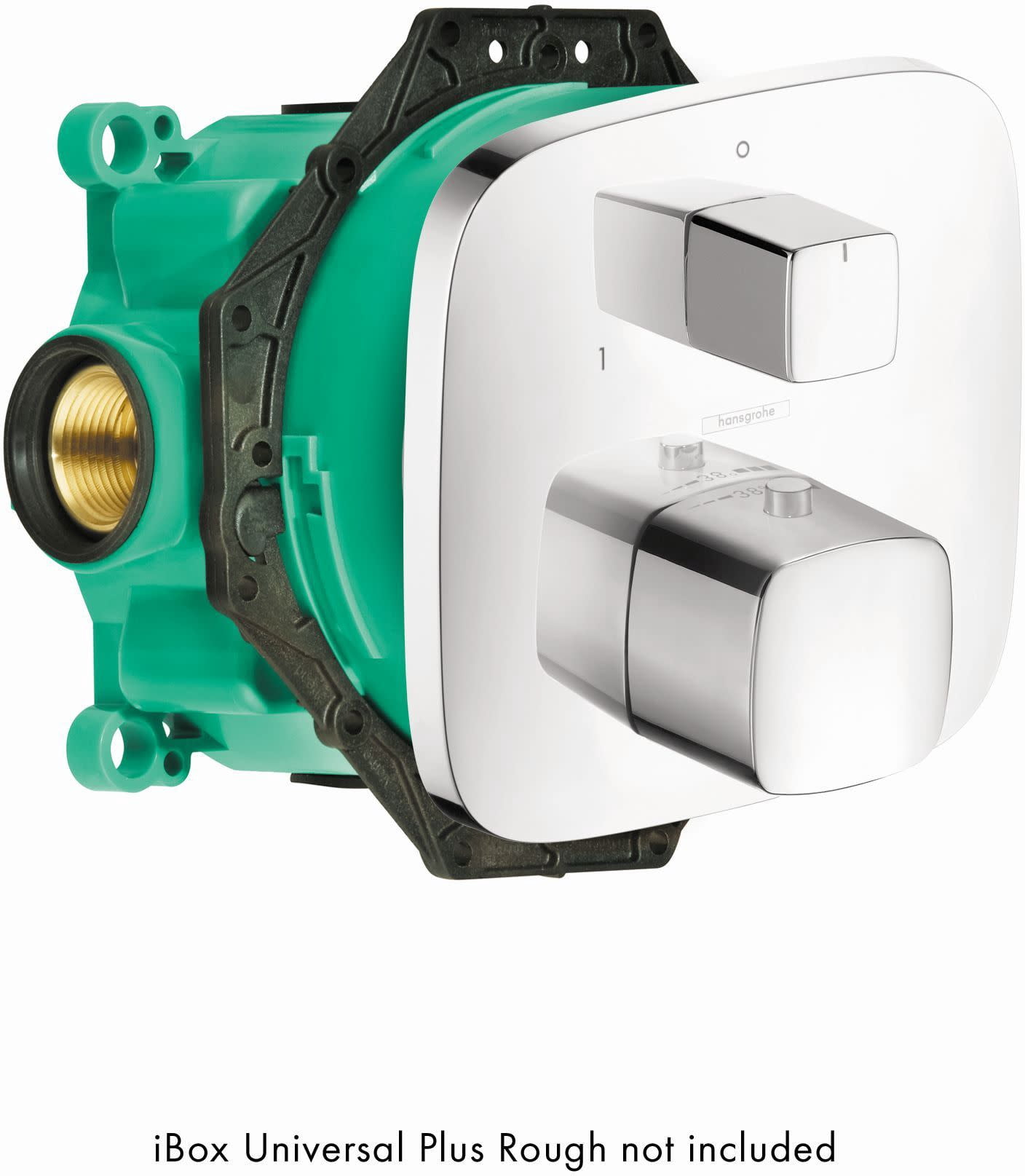 Hansgrohe PuraVida Thermostatic Trim with Volume Control and Diverter in Chrome