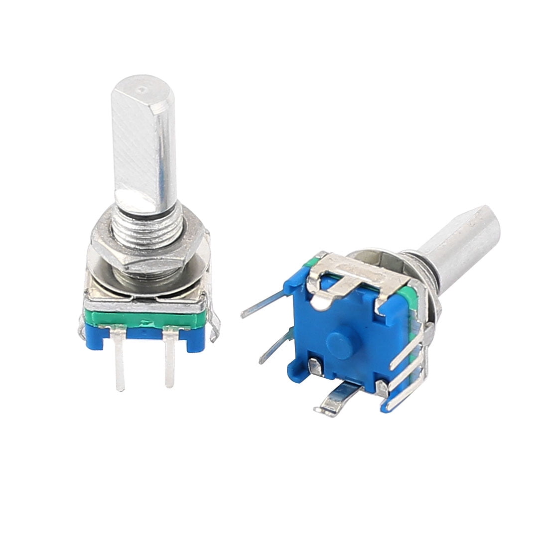 360 Degree 20 Detents 7mm Thread Dia Rotary Encoder Momentary Switch