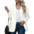 thumbnail image 2 of Womens Casual Blazer Jackets Long Sleeve Open Front Work Office Suit Jackets Business Dressy Lapel Button Coat with Pocket, 2 of 6