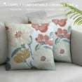 thumbnail image 3 of Throw Pillow Covers,Embroidered Flower Pillow Case Soft Square Decorative Pillowcases for Home Sofa Couch, 3 of 5