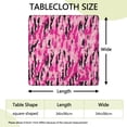 thumbnail image 2 of Pink Black Camo Tiger Stripes Pattern Square Fitted Tablecloth with Elastic Edge,Square Table Cover,Washable Elastic Table Cover for Home Kitchen Party Decor 34"x34", 2 of 6