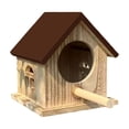 thumbnail image 2 of Kugisaki Outdoor Hanging Bird Feeder Wooden Bird House Feeder Outdoor Yard Garden Decor Unique Gifts, 2 of 6