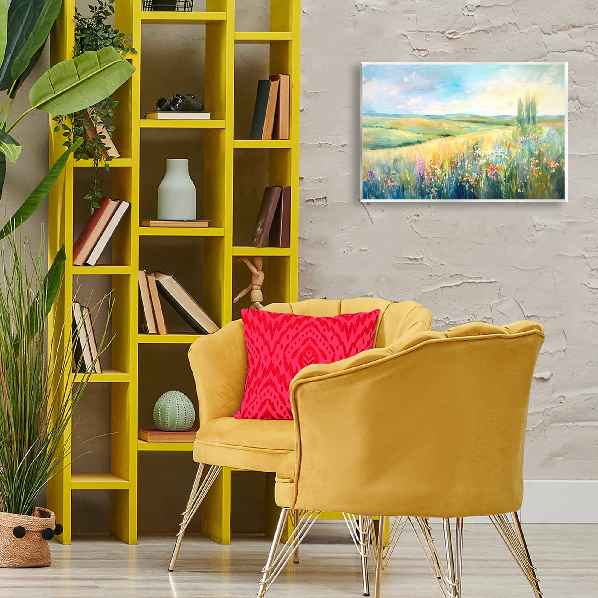 Stupell Industries Lush Prairie Paradise Landscape & Nature Painting Unframed Art Print Wall Art, 19 x 13