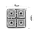 thumbnail image 5 of DODAMOUR Silicone Ice Cube Tray, 4 Square Slots Ice Cube Trays for Freezer with Lid, Leak-Free Ice Ball Maker Mold for Whiskey, Cocktails, Bourbon (Black), 5 of 6