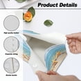 thumbnail image 6 of COEQINE Tissue Box Cover PU Leather Rectangular Facial Paper Organizer Facial Tissue Dispenser Modern Decorative for Kitchen Bathroom Living Room Office Desk, Beach Starfish Blue Sky, 6 of 7