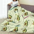 thumbnail image 6 of Honeii Avocado for Exercise Print Fleece Blanket - Throw Blanket for Bed, Sofa, Couch, Camping, and Travel , Microplush Ultra Soft Warm Blanket-40"x30", 6 of 7