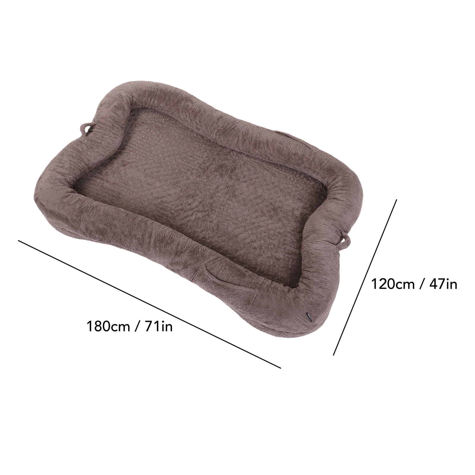 Large Pet Sleeping Bed Size Dog Bed Human Dog Bed Washable Large Size Non Slip Bottom Comfortable Plush Size Dog Bed With Blanket And Pocket For Home
