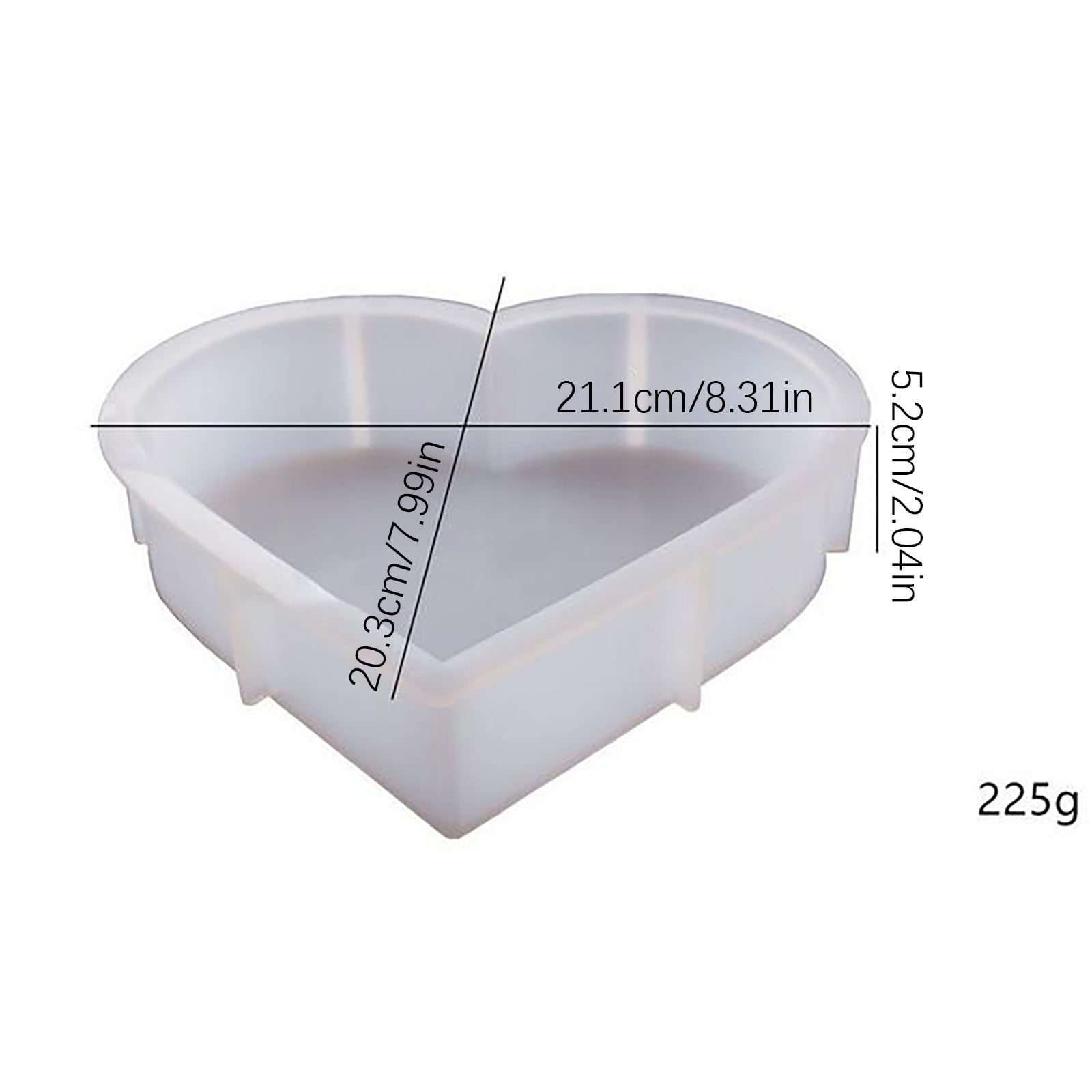 Resin Molds Silicone,8.3x8x2inch Heart Shaped Epoxy Resin Casting Craft Mold for Flower Bouquet Preservation,Large Silicone Molds for Resin Casting Craft(C)