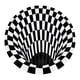 thumbnail image 4 of 2pc 3D Swirl Print Alfombras de área de óptica Alfombra Alfombras de felpudo antideslizantes para el piso Diámetro 80cm Sunnimix Alfombra redonda de rejilla blanca y negra, 4 of 8