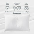 thumbnail image 4 of Unikome Hotel Collection Luxury Bedding Down Pillows for Sleeping, Down Feather Standard Size Pillows for Bed Set of 2 Gusseted Bed Pillows with Downproof Cover, 20x26 Inches, 4 of 6