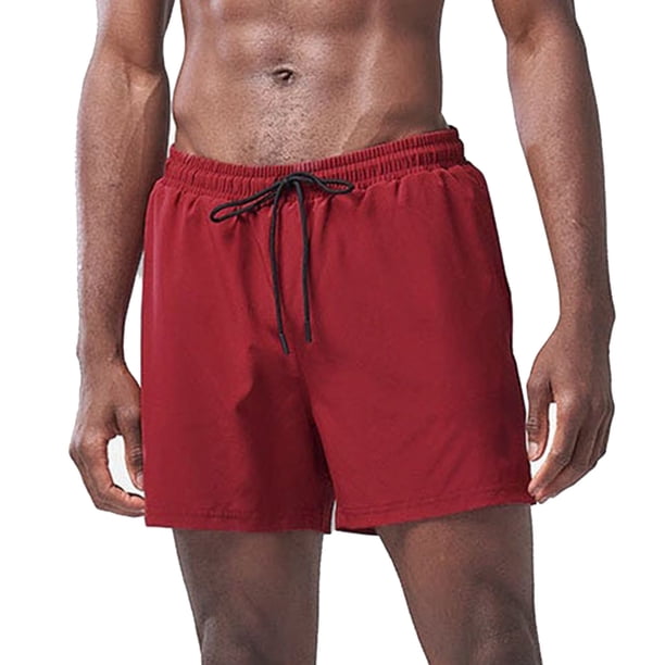 Pantalones cortos rojos Pantalones de entrenamiento para correr Fitness Casual